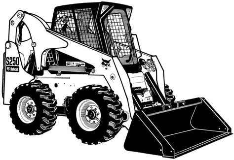 clip art free skid steer|bobcat skid steer drawing.